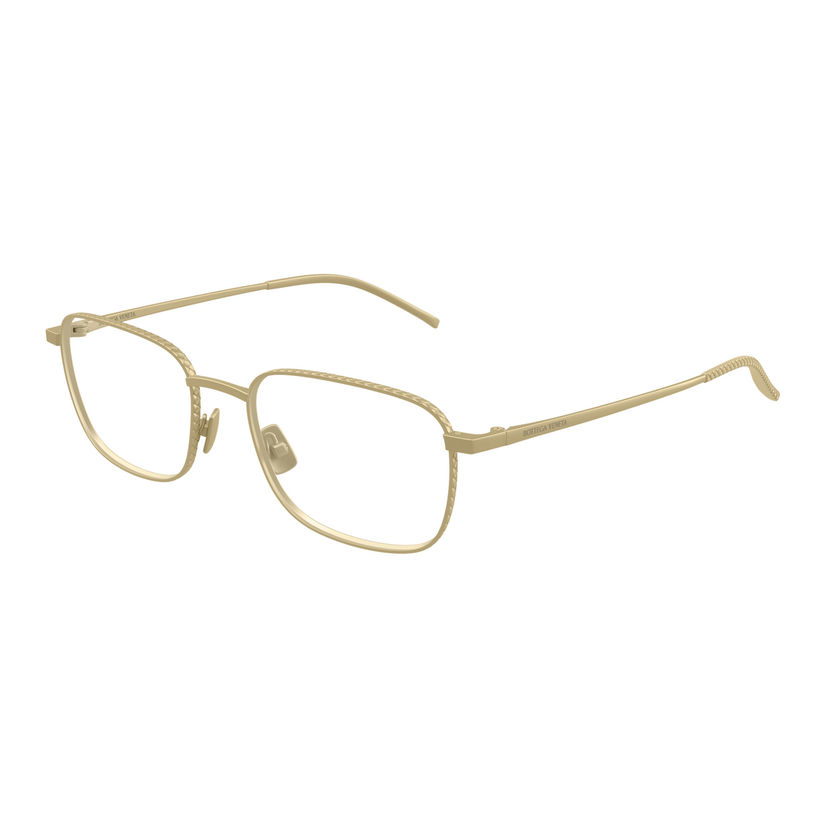 Bottega Veneta BV1472O Doré Bronze 006 de trois-quarts - Les Lunettes de Pauline