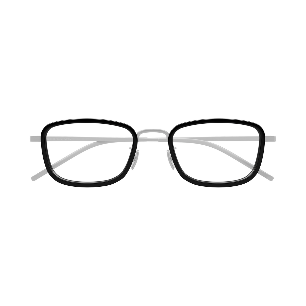 Bottega Veneta BV1474OA Noir Argenté 001 de face - Les Lunettes de Pauline