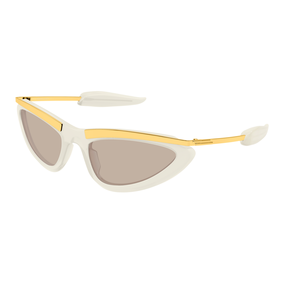 Bottega Veneta BV1477S Ivoire Doré 006 de trois-quarts - Les Lunettes de Pauline
