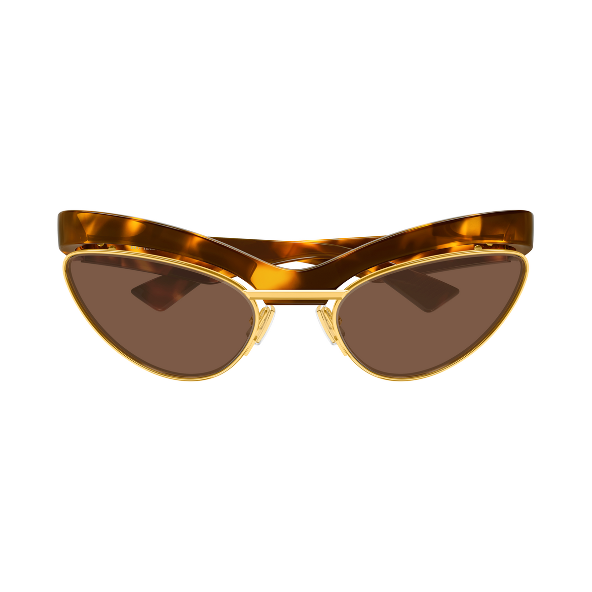 Bottega Veneta BV1480S Écaille Havane 004 de face - Les Lunettes de Pauline