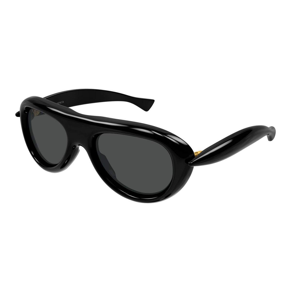 Bottega Veneta BV1483S Noir 001 de trois-quarts - Les Lunettes de Pauline