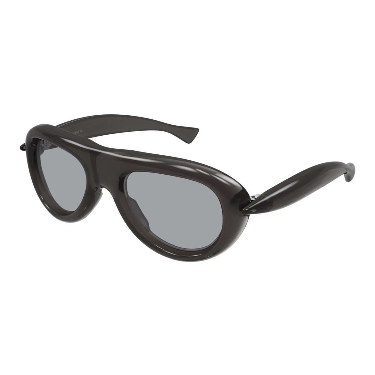 Bottega Veneta BV1483S Gris Cristal 003 de trois-quarts - Les Lunettes de Pauline