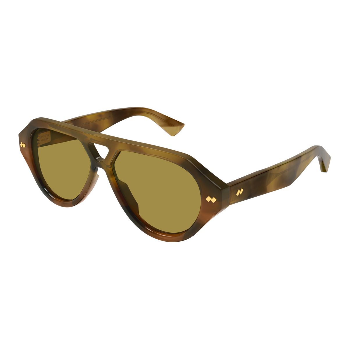 Bottega Veneta BV1485S Écaille Miel 003 de trois-quarts - Les Lunettes de Pauline