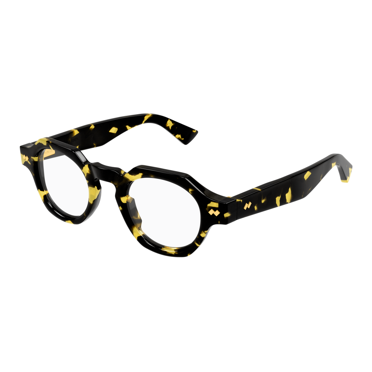Bottega Veneta BV1487O Écaille Havane 002 de trois-quarts - Les Lunettes de Pauline