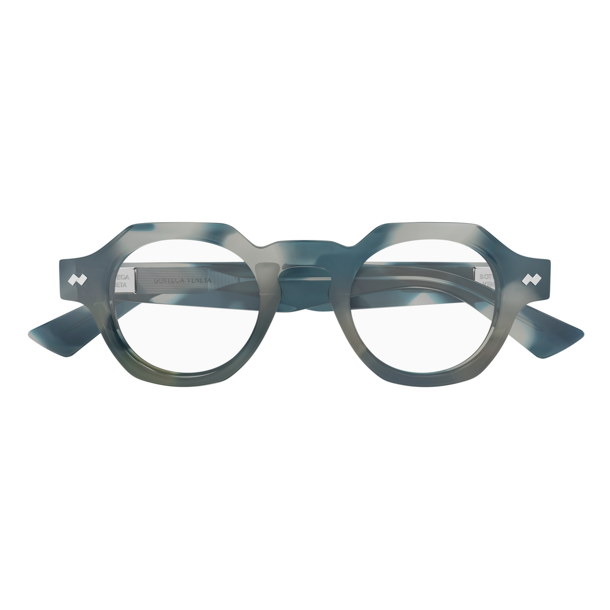 Bottega Veneta BV1487O Bleu Marbré 004 de face - Les Lunettes de Pauline