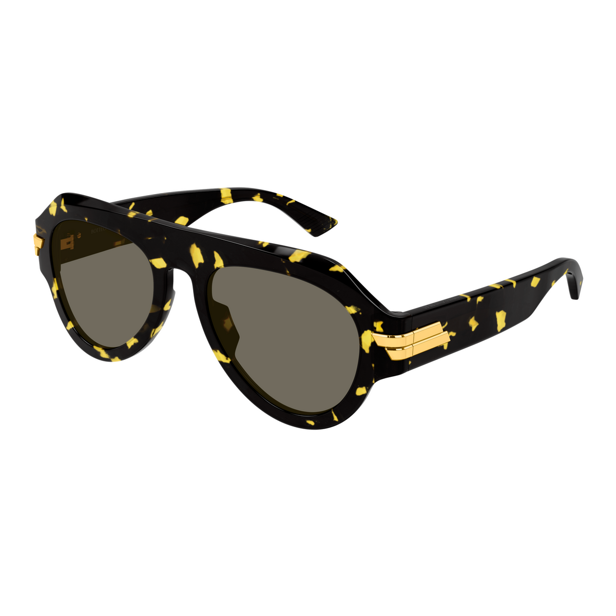 Bottega Veneta BV1488S Écaille Havane 002 de trois-quarts - Les Lunettes de Pauline