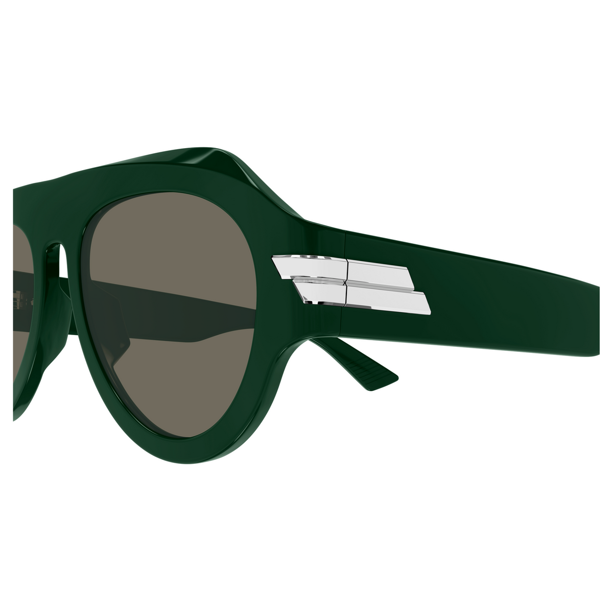 Bottega Veneta BV1488S Vert Foncé 005 en détail des branches - Les Lunettes de Pauline