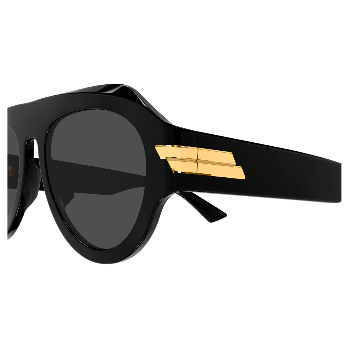 Bottega Veneta BV1488S Noir 006 en détail des branches - Les Lunettes de Pauline