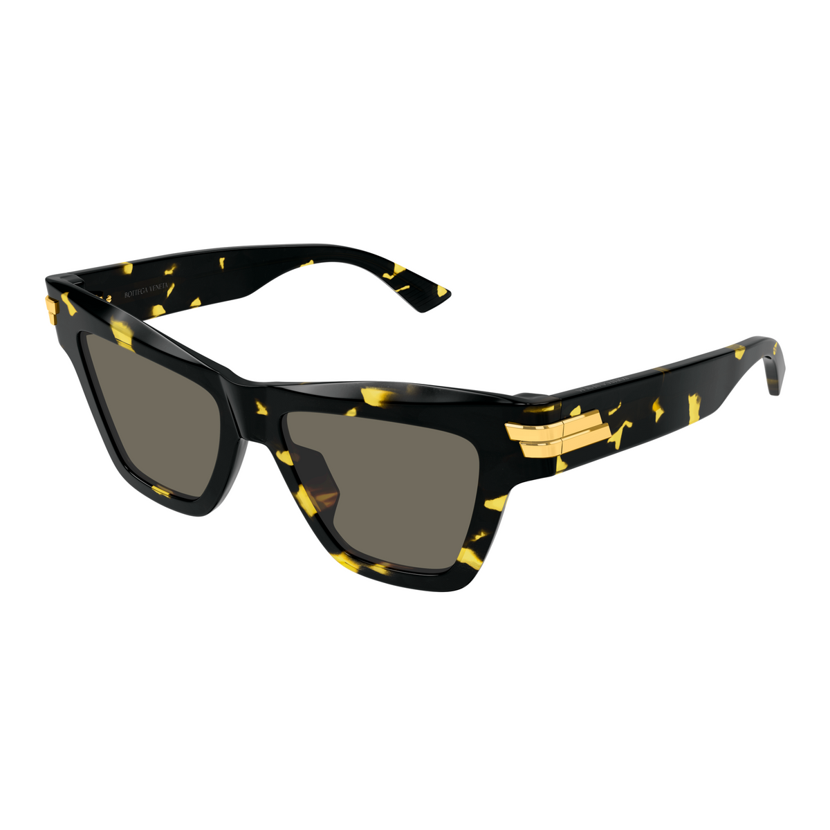 Bottega Veneta BV1489S Écaille Havane 002 de trois-quarts - Les Lunettes de Pauline