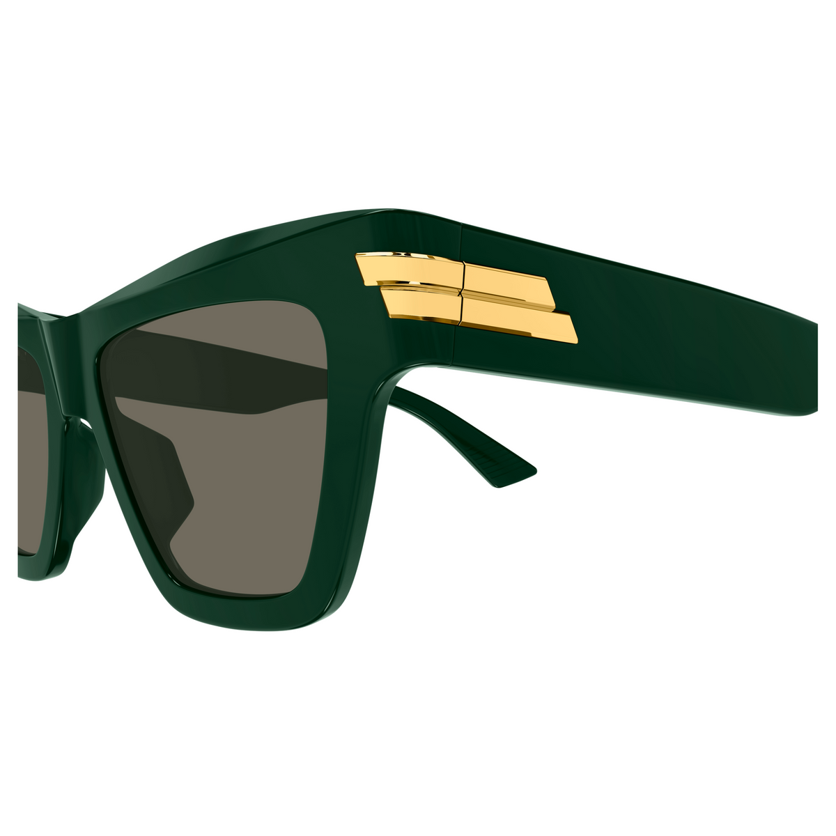 Bottega Veneta BV1489S Vert 005 en détail des branches - Les Lunettes de Pauline