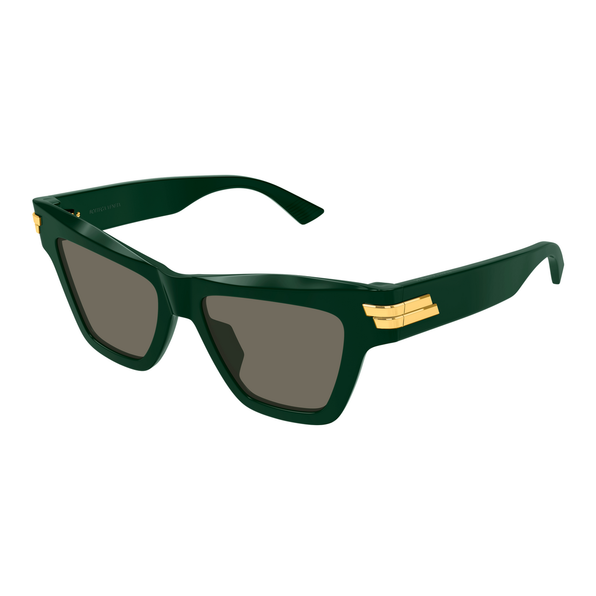 Bottega Veneta BV1489S Vert 005 de trois-quarts - Les Lunettes de Pauline
