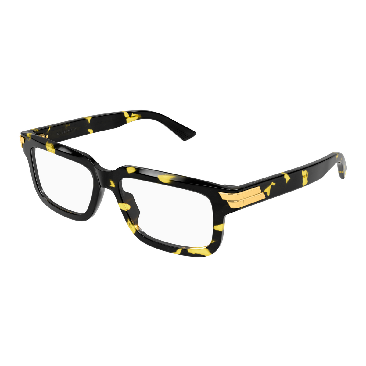 Bottega Veneta BV1490O Écaille Havane 007 de trois-quarts - Les Lunettes de Pauline