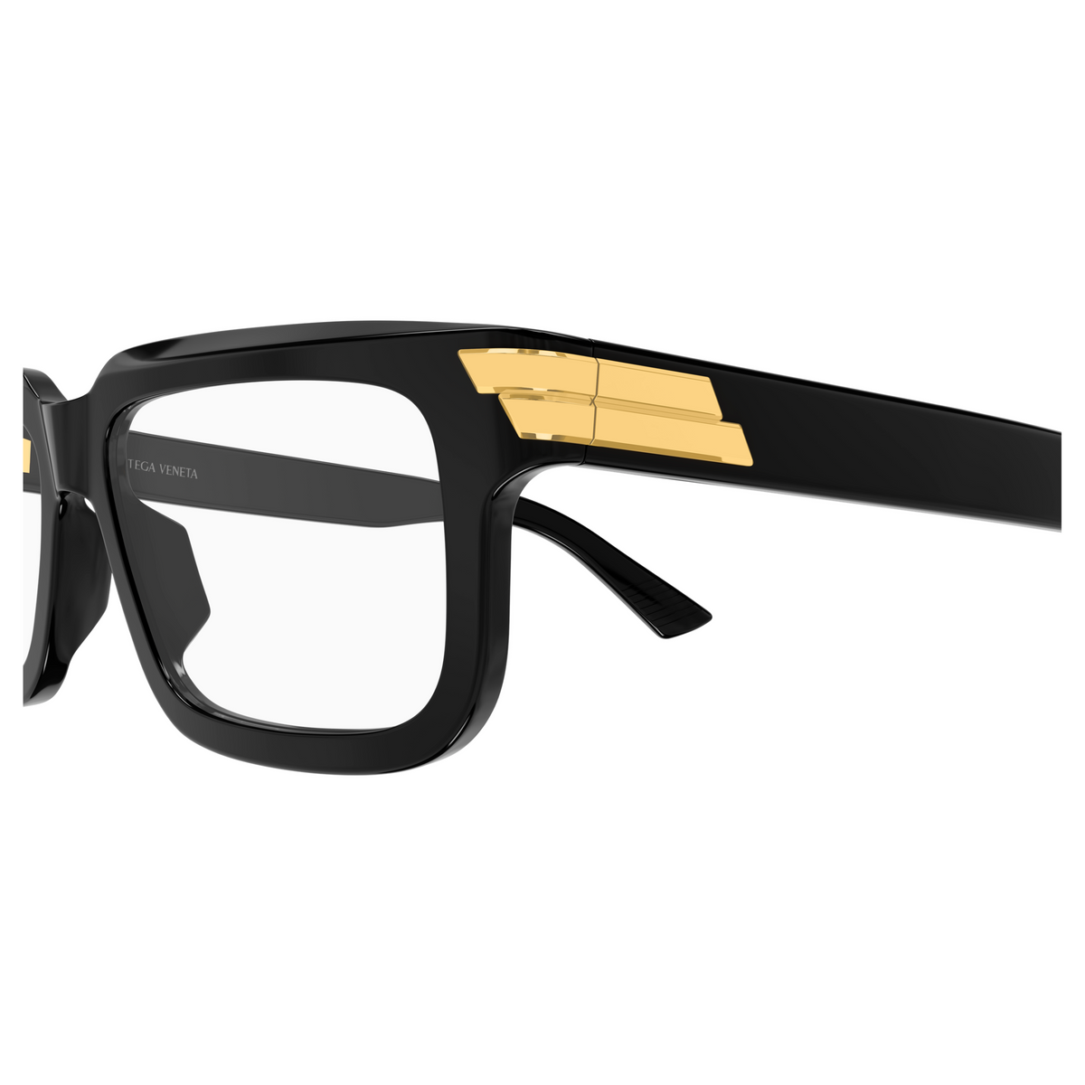 Bottega Veneta BV1490O Noir 52 011 en détail des branches - Les Lunettes de Pauline