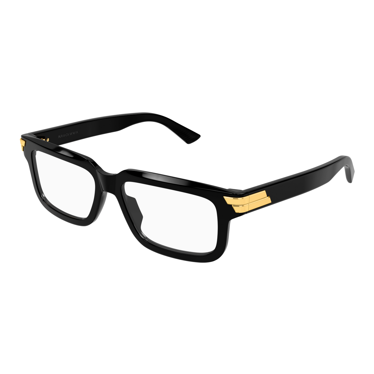 Bottega Veneta BV1490O Noir 55 012 de trois-quarts - Les Lunettes de Pauline