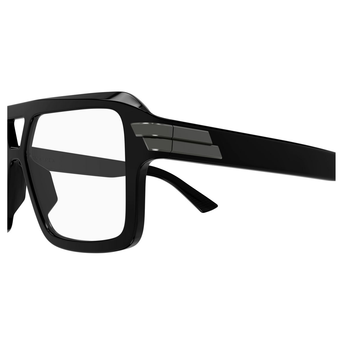 Bottega Veneta BV1491O Noir 001 en détail des branches - Les Lunettes de Pauline
