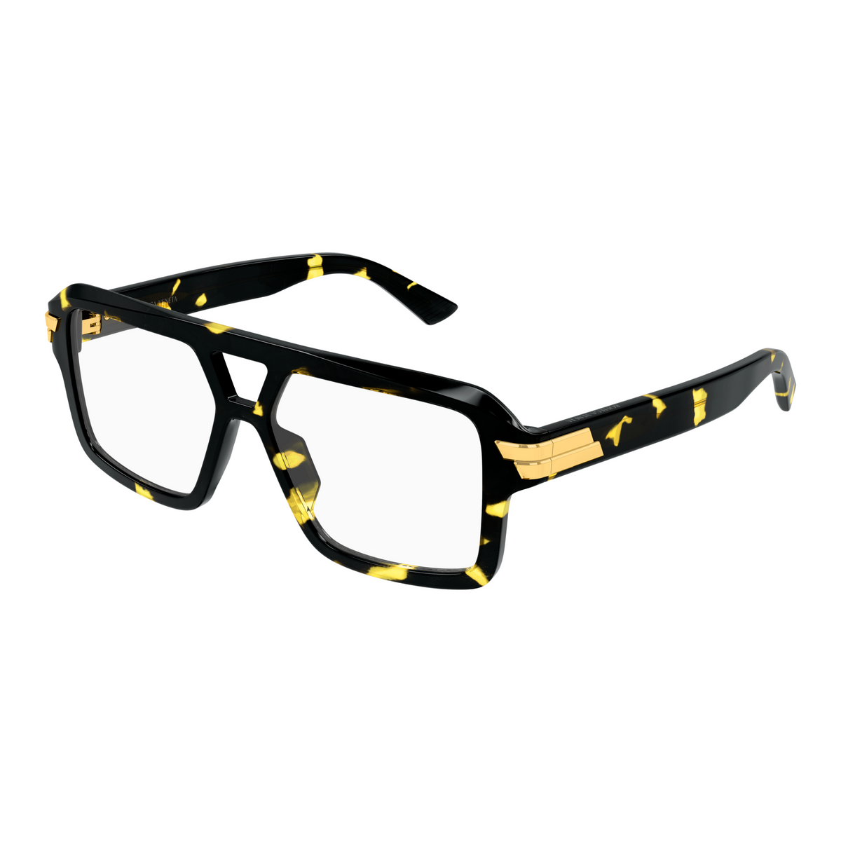 Bottega Veneta BV1491O Écaille Havane 002 de trois-quarts - Les Lunettes de Pauline