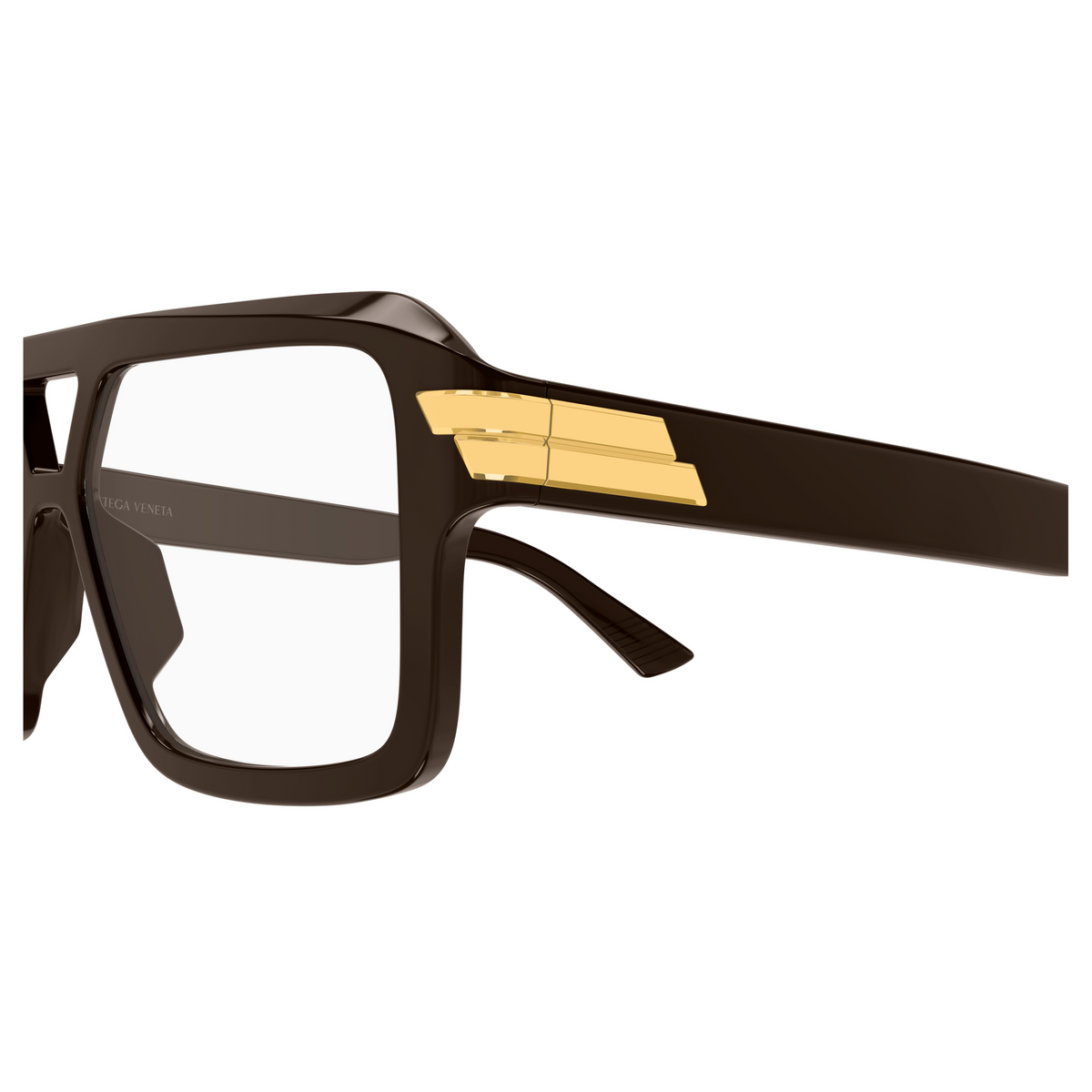 Bottega Veneta BV1491O Brun 004 en détail des branches - Les Lunettes de Pauline