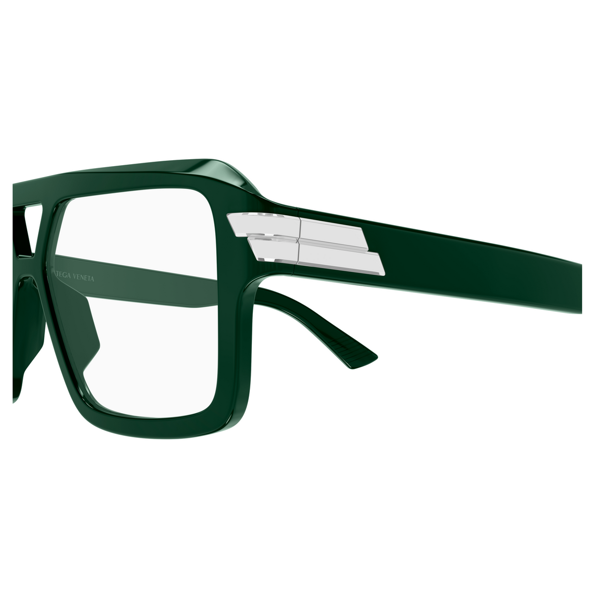 Bottega Veneta BV1491O Vert Foncé 005 en détail des branches - Les Lunettes de Pauline