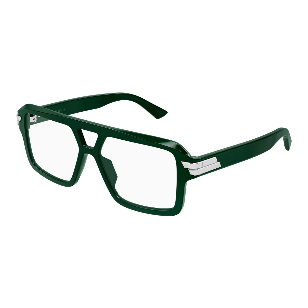 Bottega Veneta BV1491O Vert Foncé 005 de trois-quarts - Les Lunettes de Pauline