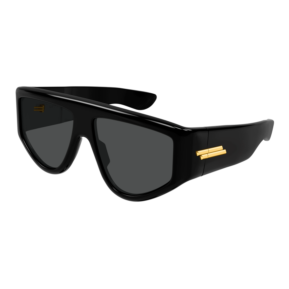 Bottega Veneta BV1492S Noir 001 de trois-quarts - Les Lunettes de Pauline