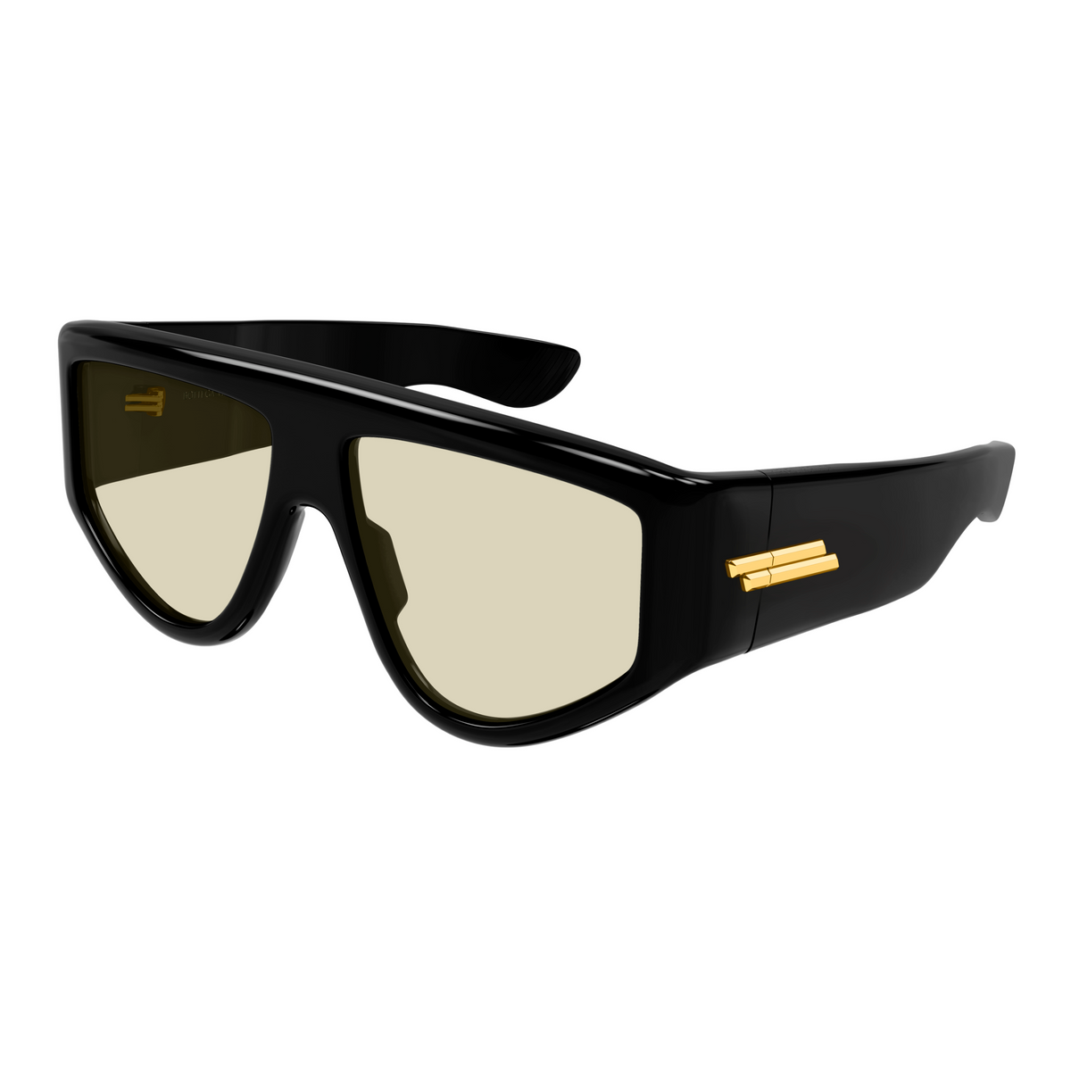 Bottega Veneta BV1492S Noir Verres Crème 002 de trois-quarts - Les Lunettes de Pauline