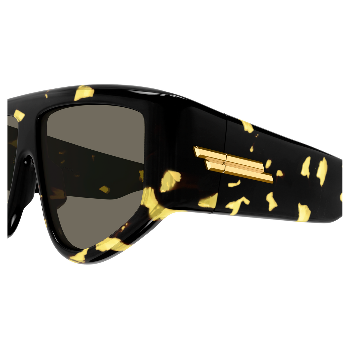Bottega Veneta BV1492S Écaille Havane 003 en détail des branches - Les Lunettes de Pauline