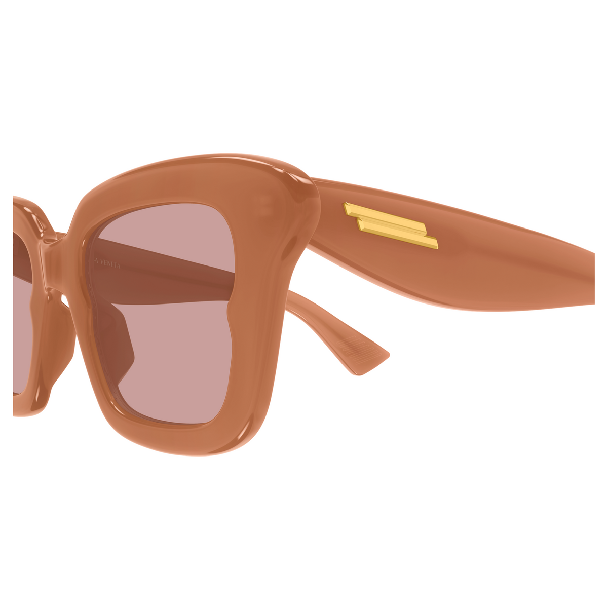 Bottega Veneta BV1493S Brun Ambré 003 en détail des branches - Les Lunettes de Pauline