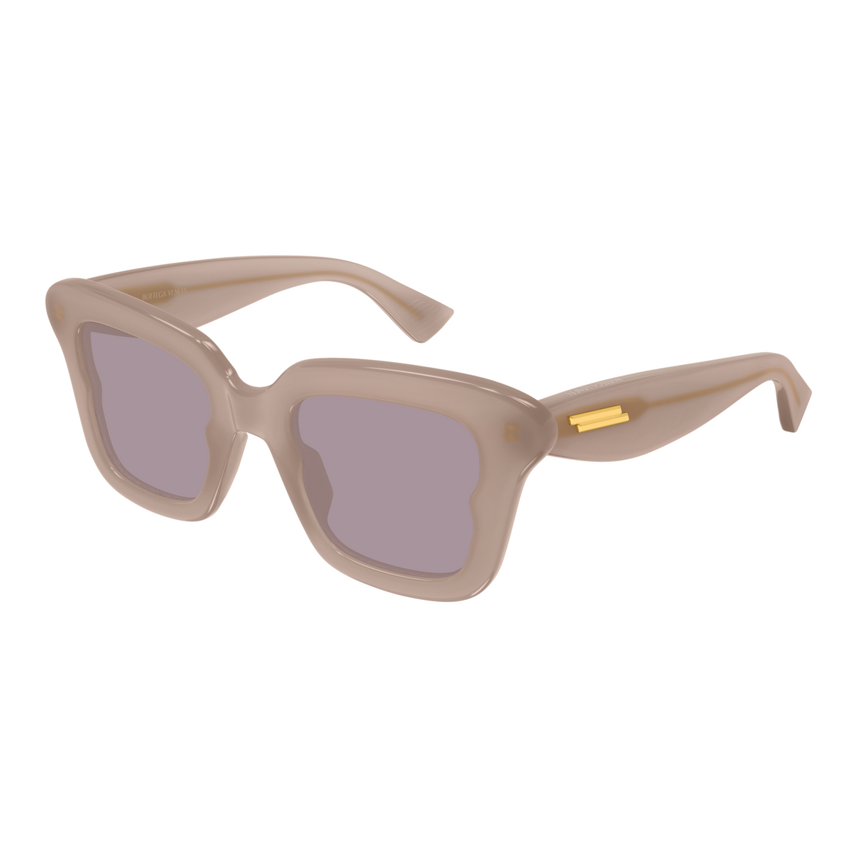 Bottega Veneta BV1493S Beige Rosé 004 de trois-quarts - Les Lunettes de Pauline