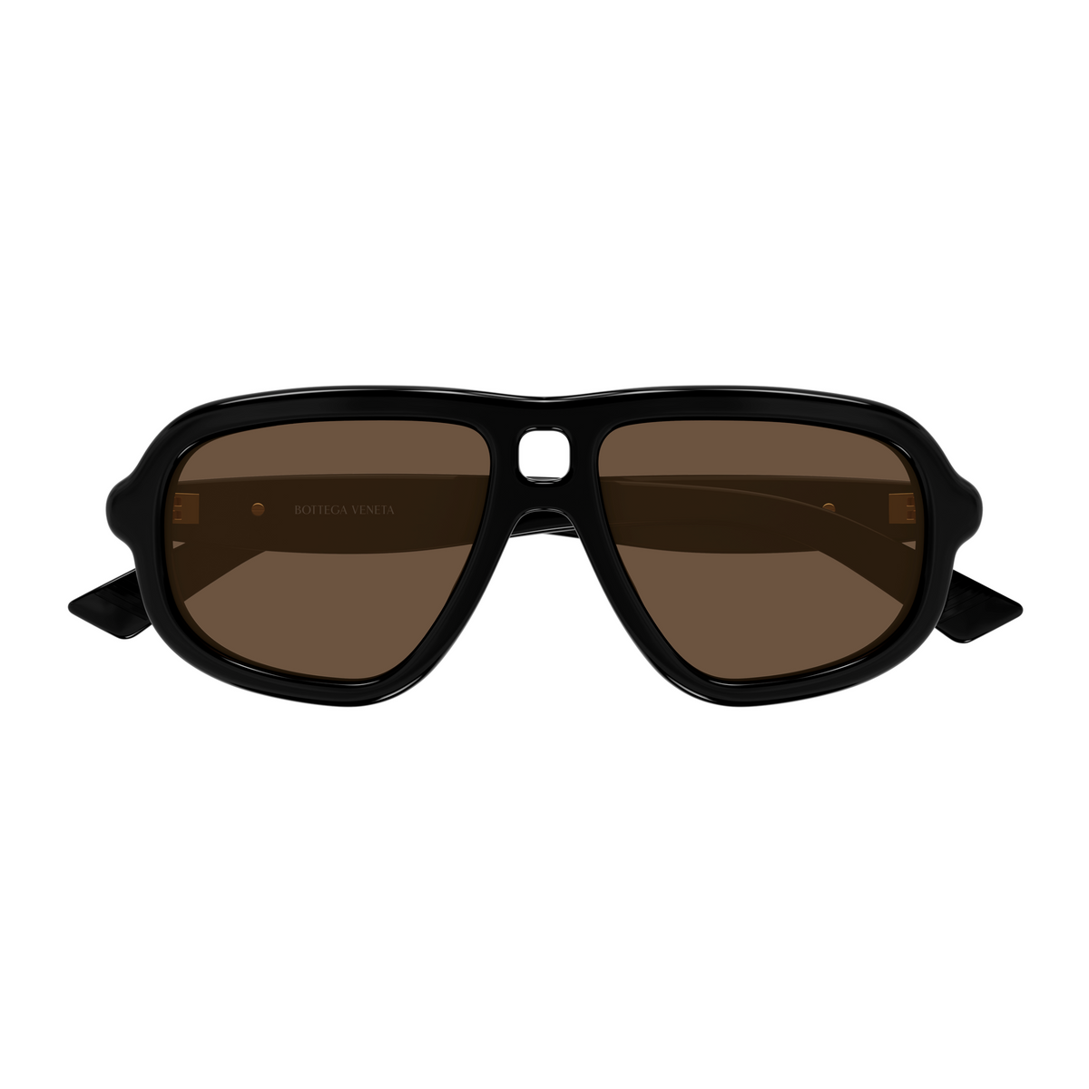Bottega Veneta BV1494S Noir Verres Bruns 001 de face - Les Lunettes de Pauline