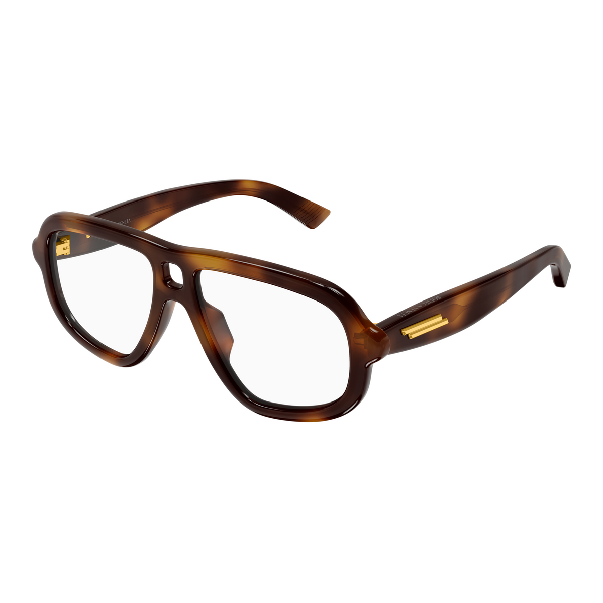 Bottega Veneta BV1495O Écaille Havane 53 002 de trois-quarts - Les Lunettes de Pauline