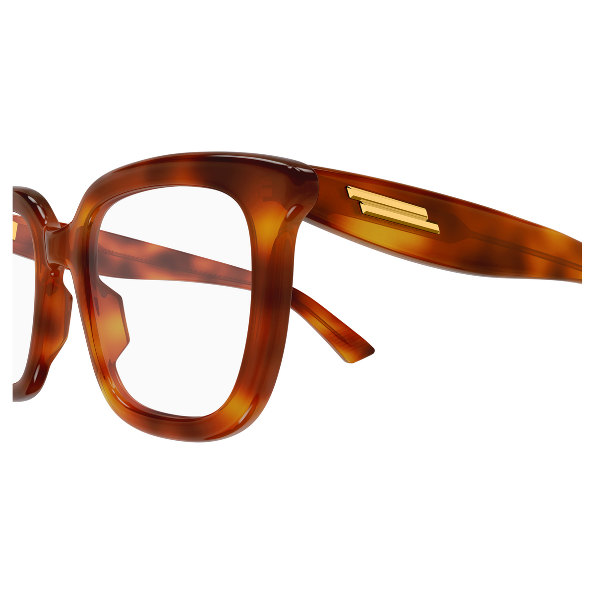 Bottega Veneta BV1496O Écaille Havane 006 en détail des branches - Les Lunettes de Pauline