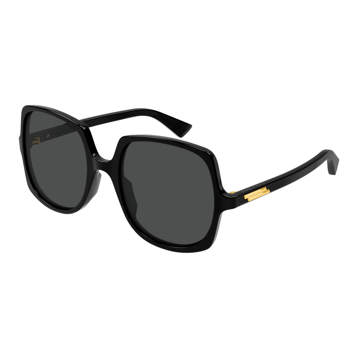 Bottega Veneta BV1498S Noir 001 de trois-quarts - Les Lunettes de Pauline