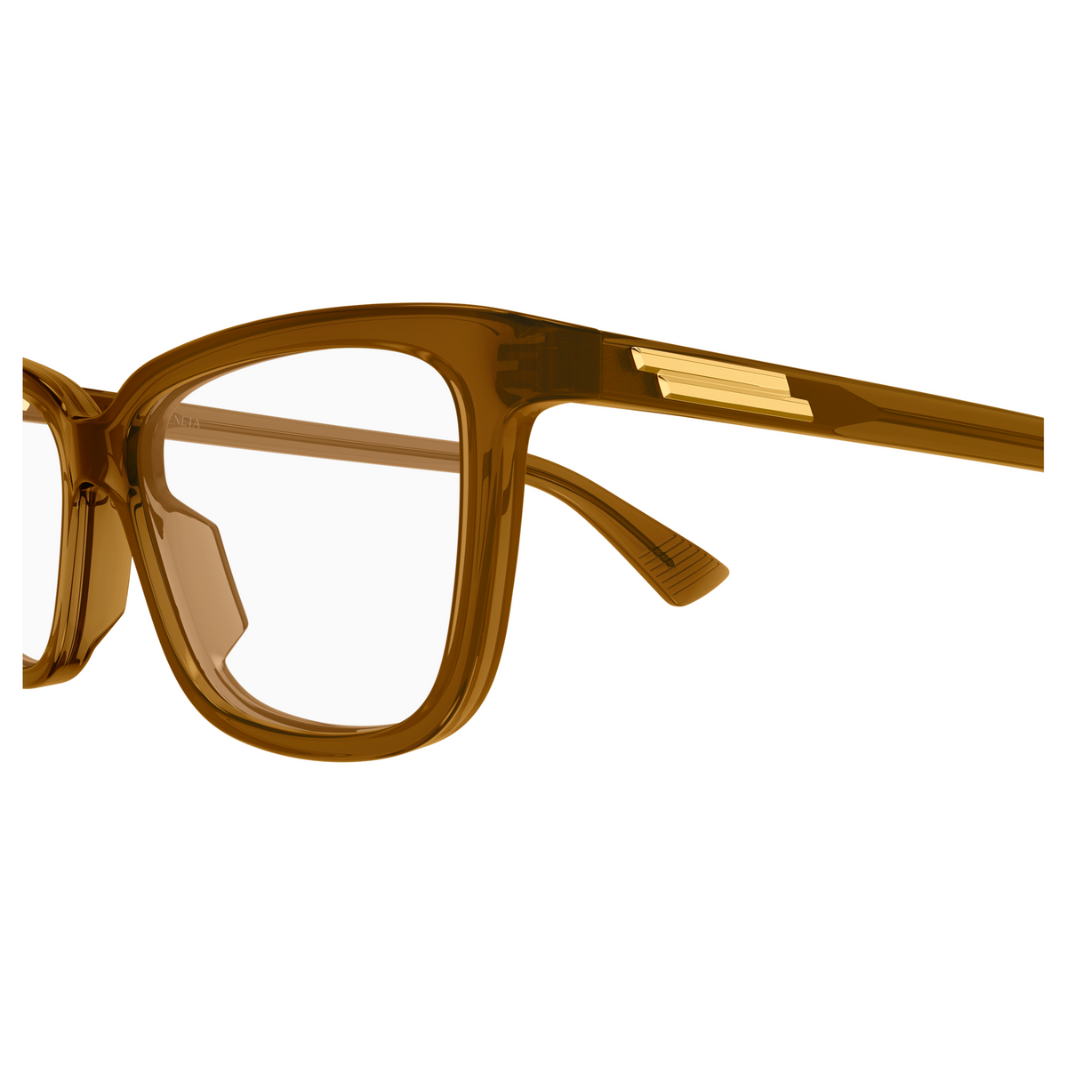 Bottega Veneta BV1499O Ocre 54 007 en détail des branches - Les Lunettes de Pauline