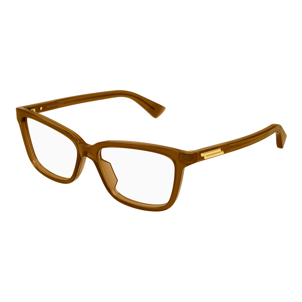 Bottega Veneta BV1499O Ocre 54 007 de trois-quarts - Les Lunettes de Pauline