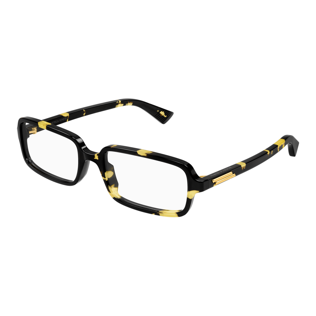 Bottega Veneta BV1500O Écaille Havane 002 de trois-quarts - Les Lunettes de Pauline