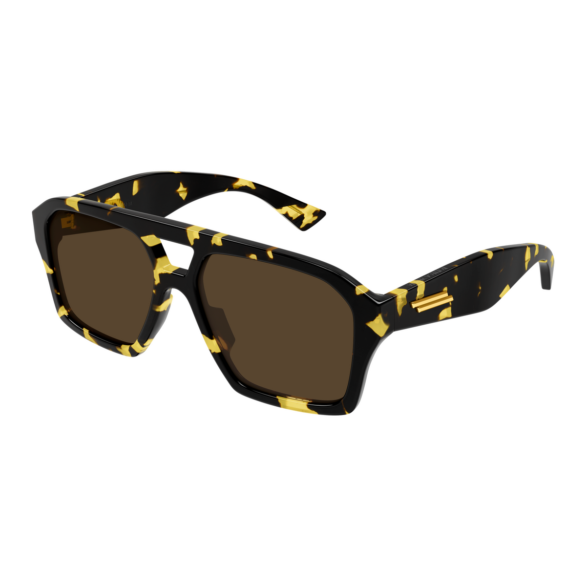 Bottega Veneta BV1501S Écaille Havane 002 de trois-quarts - Les Lunettes de Pauline