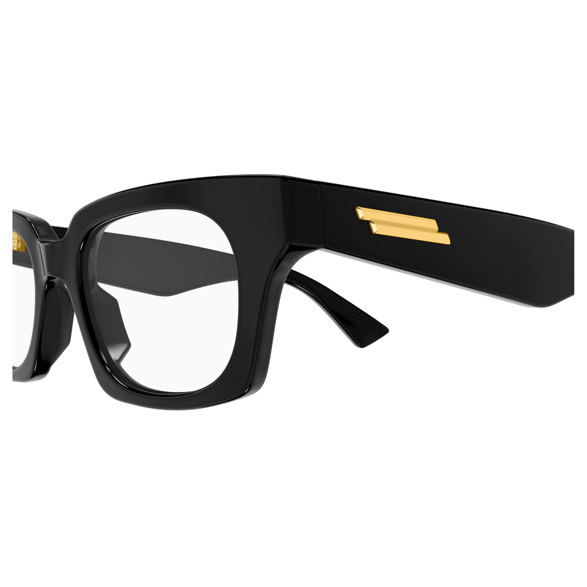 Bottega Veneta BV1504O Noir 005 en détail des branches - Les Lunettes de Pauline