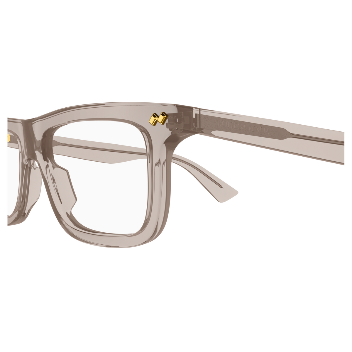 Bottega Veneta BV1506O Taupe Rosé 004 en détail des branches - Les Lunettes de Pauline