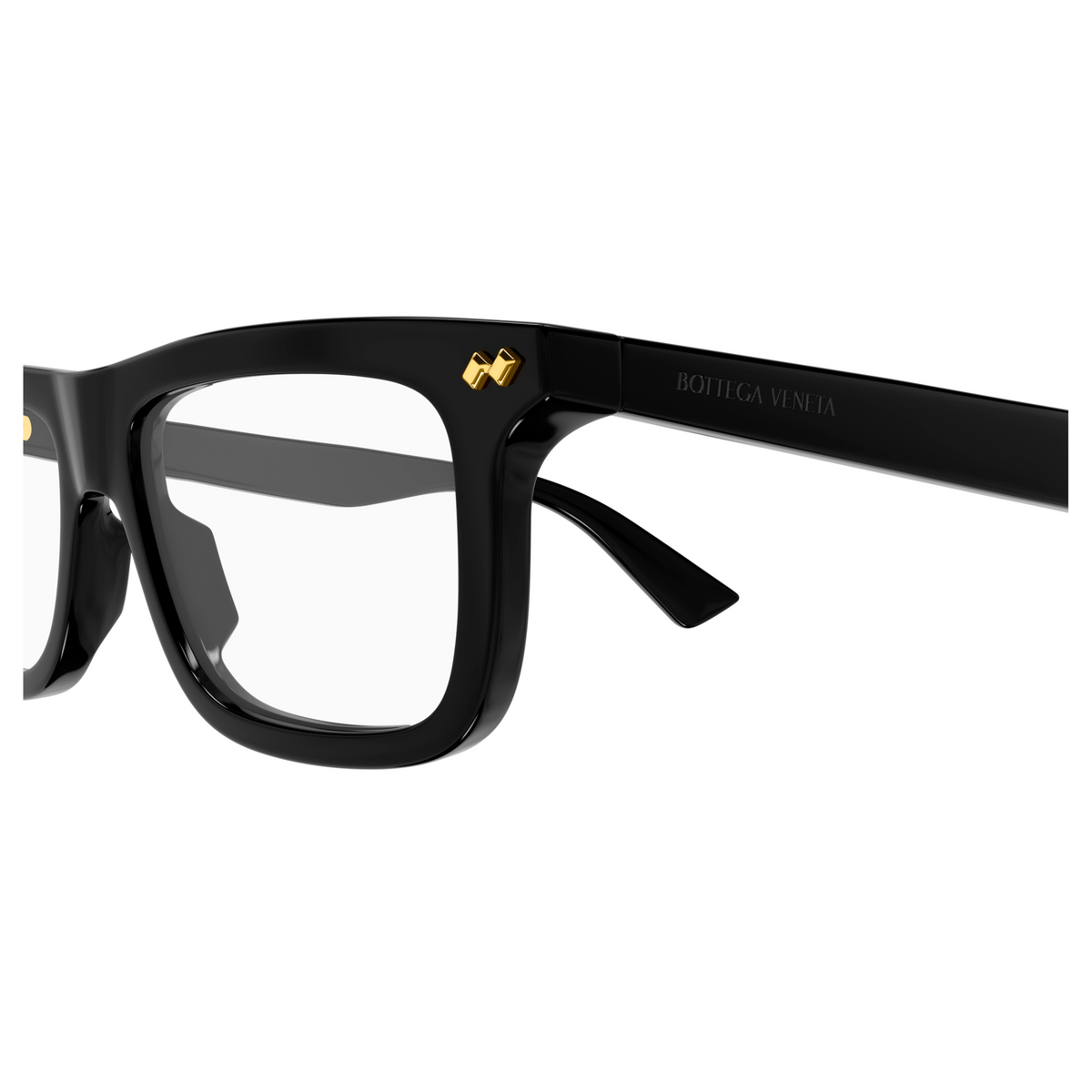 Bottega Veneta BV1506O Noir 005 en détail des branches - Les Lunettes de Pauline