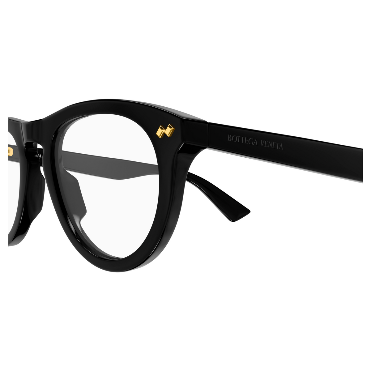 Bottega Veneta BV1507O Noir 006 en détail des branches - Les Lunettes de Pauline
