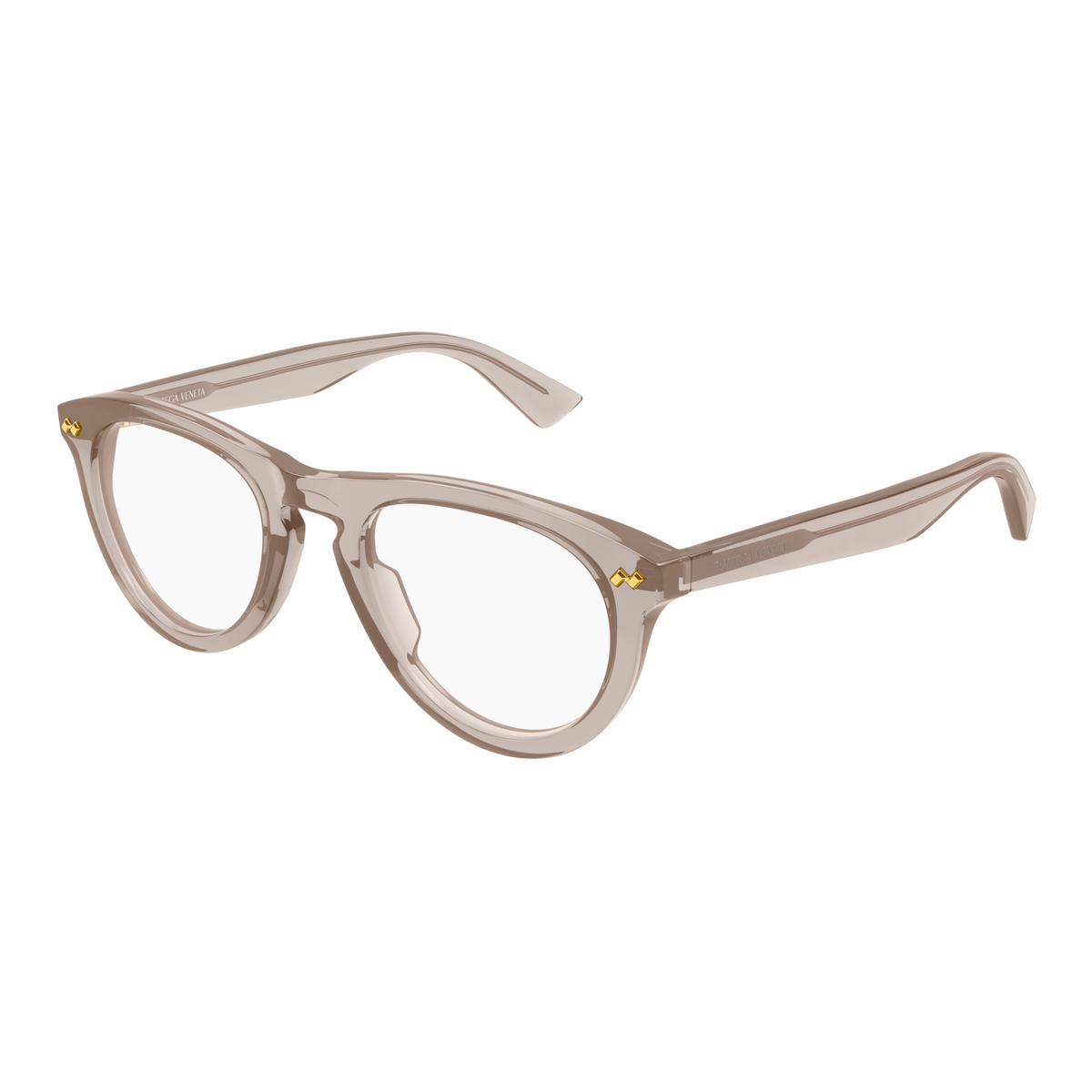 Bottega Veneta BV1507O Taupe Rosé 009 de trois-quarts - Les Lunettes de Pauline
