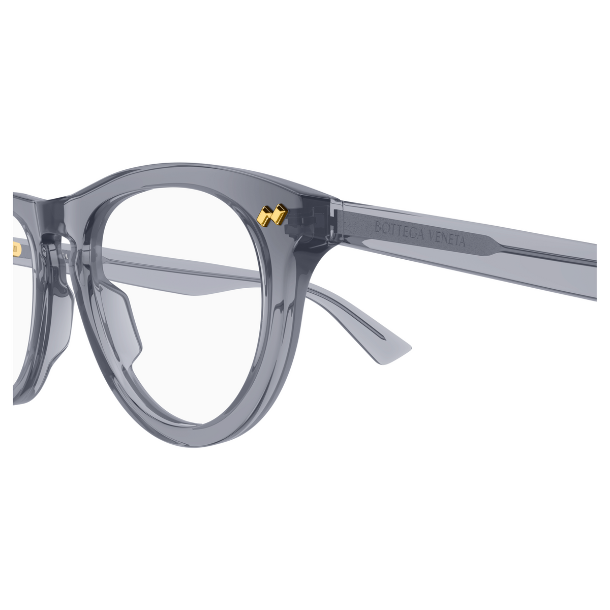 Bottega Veneta BV1507O Bleu Cristal 010 en détail des branches - Les Lunettes de Pauline