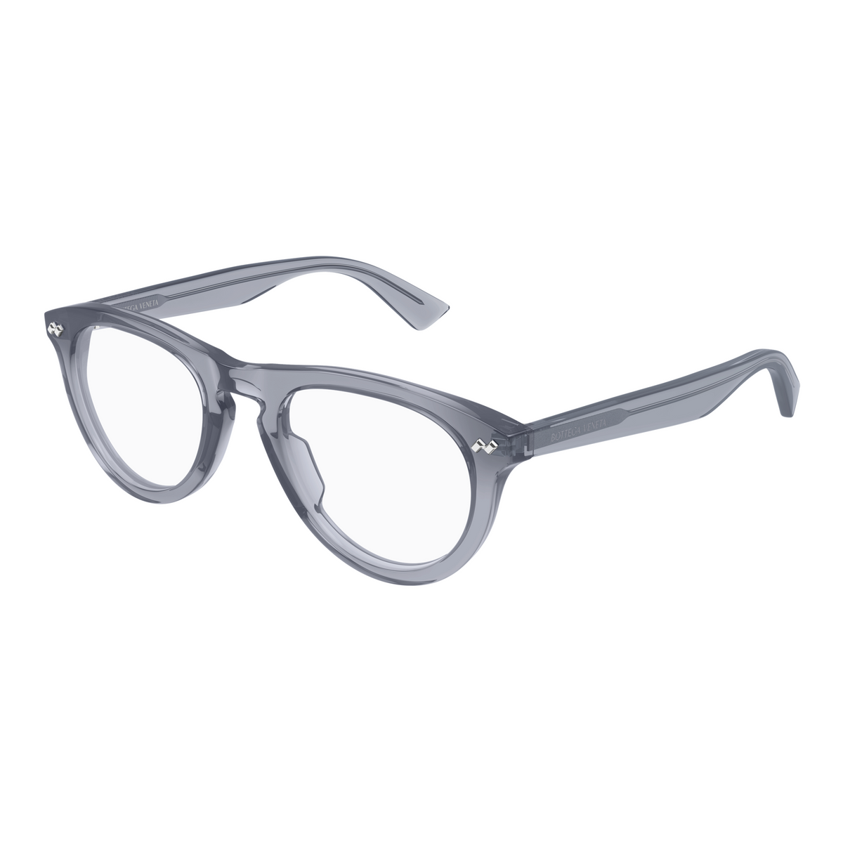 Bottega Veneta BV1507O Bleu Cristal 010 de trois-quarts - Les Lunettes de Pauline