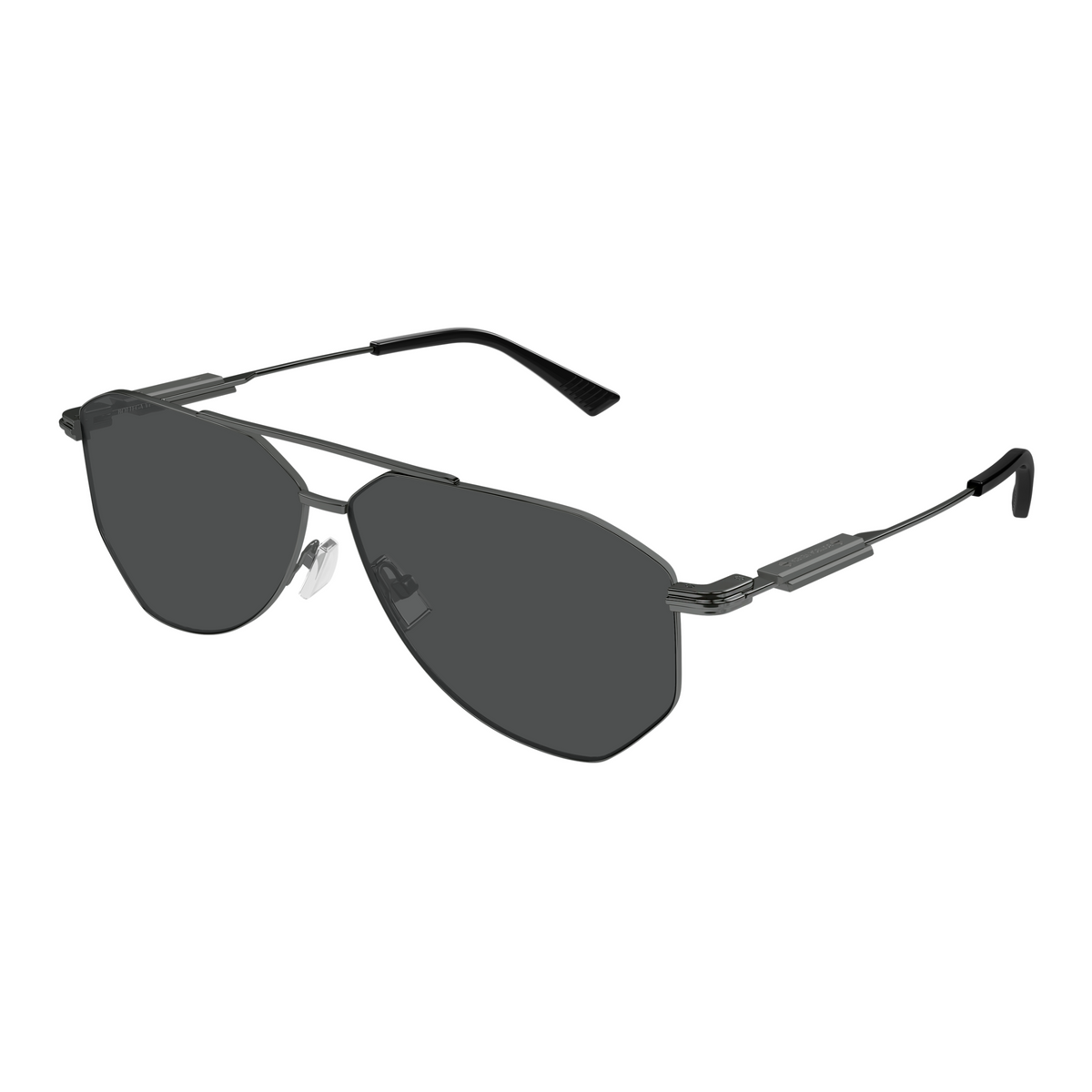 Bottega Veneta BV1508S Ruthénium 001 de trois-quarts - Les Lunettes de Pauline