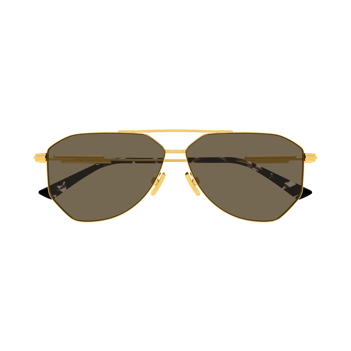 Bottega Veneta BV1508S Doré Verres Kaki 003 de face - Les Lunettes de Pauline