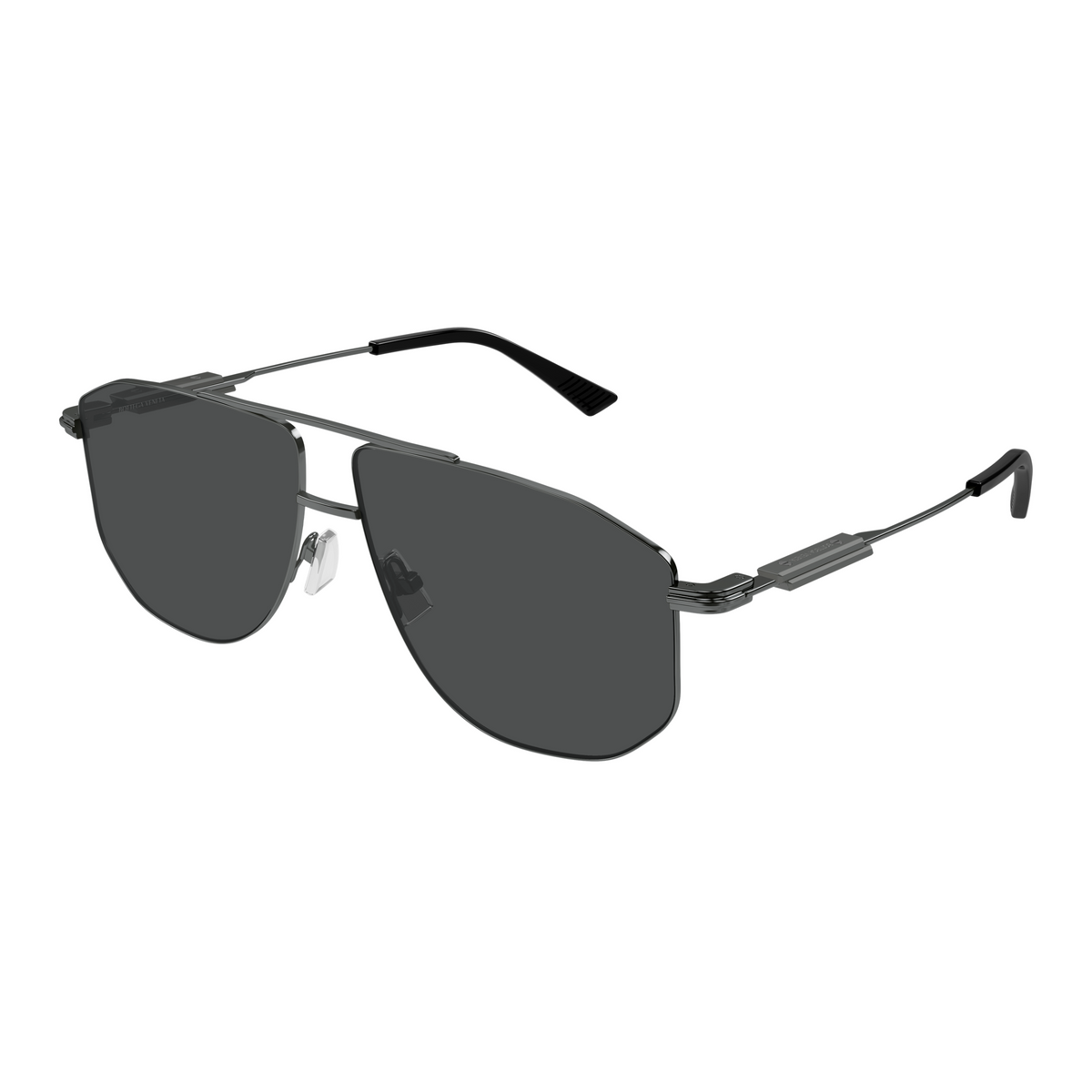 Bottega Veneta BV1509S Ruthénium 001 de trois-quarts - Les Lunettes de Pauline