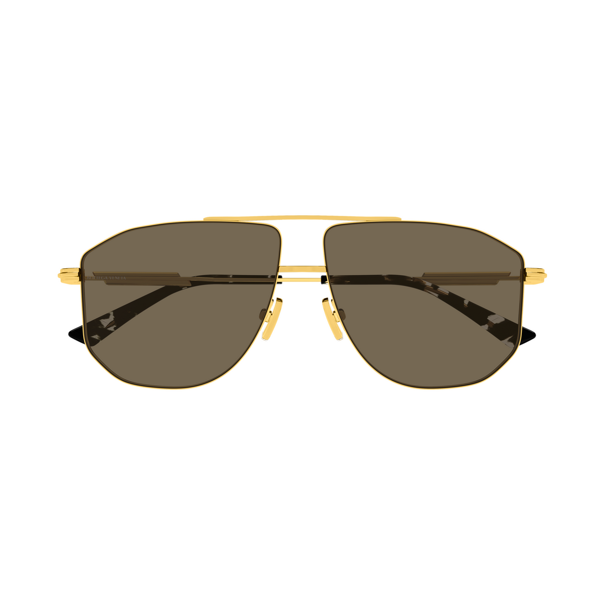 Bottega Veneta BV1509S Doré Verres Kaki 003 de face - Les Lunettes de Pauline