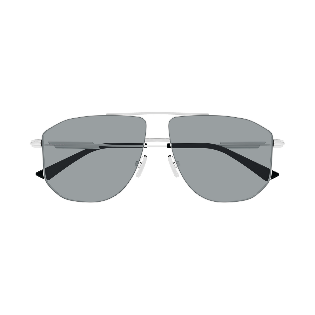 Bottega Veneta BV1509S Argenté Verres Gris 005 de face - Les Lunettes de Pauline