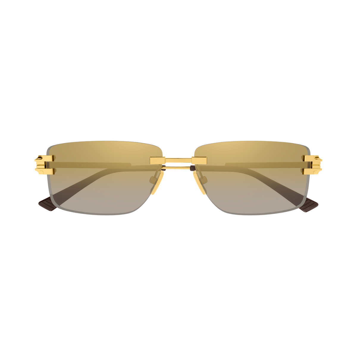Bottega Veneta BV1511S Doré Verres Miroir 002 de face - Les Lunettes de Pauline
