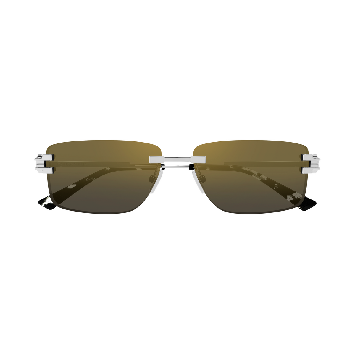 Bottega Veneta BV1511S Argenté Verres Miroir 003 de face - Les Lunettes de Pauline